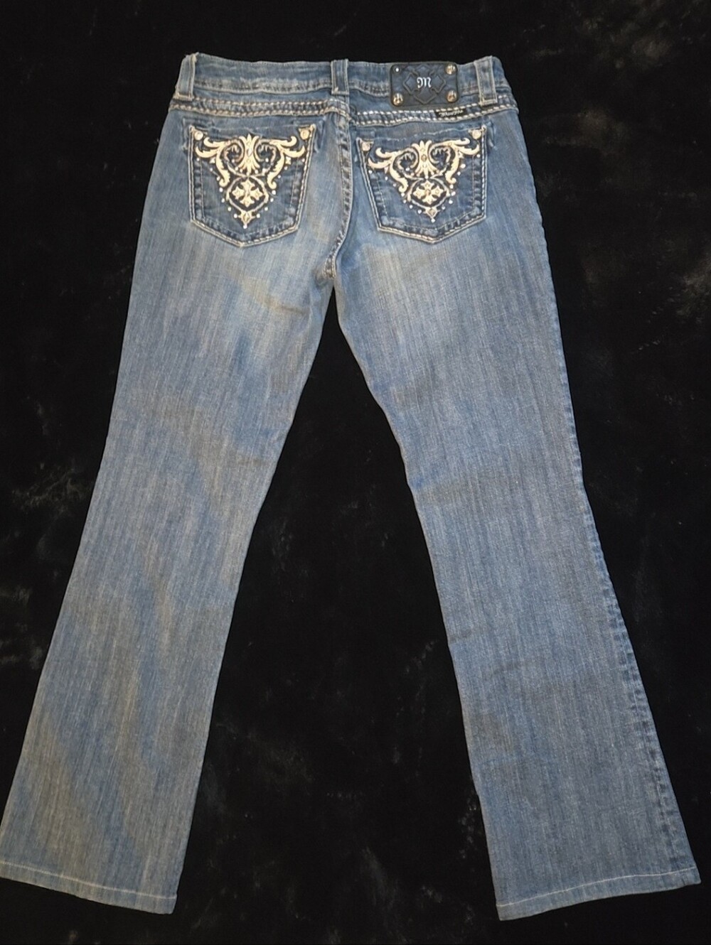 Miss Me Embellished Bootcut Jeans Y2K Size 29 Medium Wash Bling